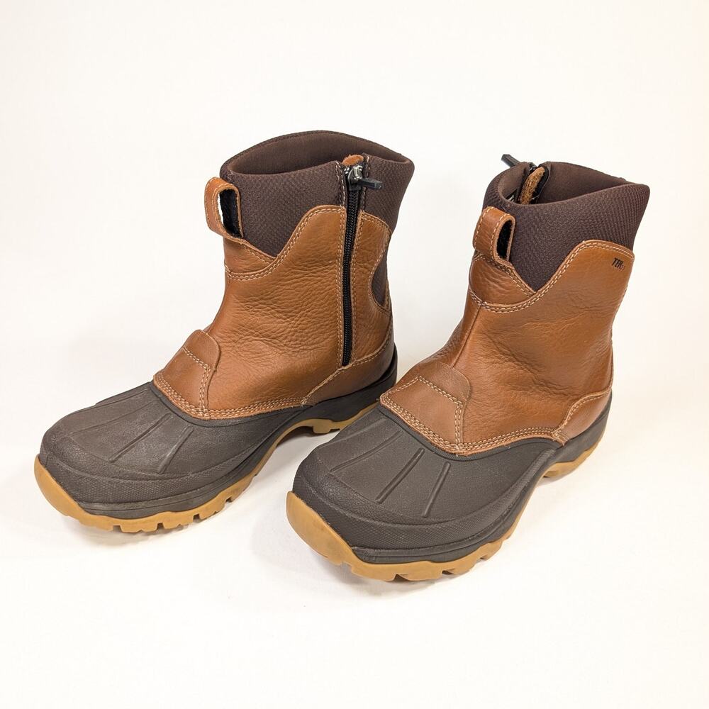 L.L. Bean Tek 2.5 Primaloft 200G Winter Brown Leather Duck Boots Women's 9.5